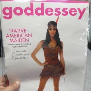 Goddessey Native American Maiden Costume Women's Small 4-6
